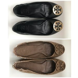 2 Pairs Tory Burch Flats